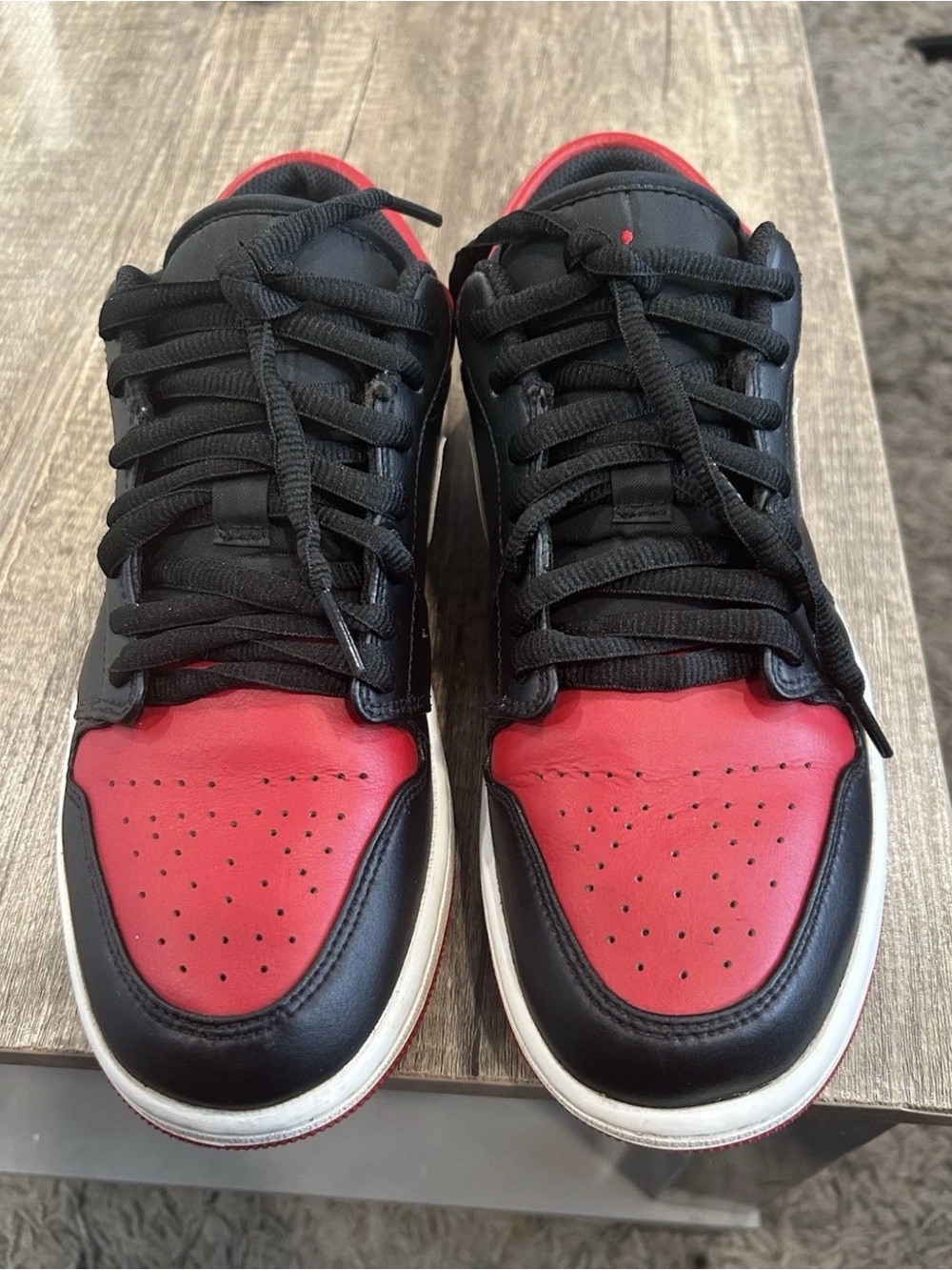 Nike Black and Red Low-Top Sneakers